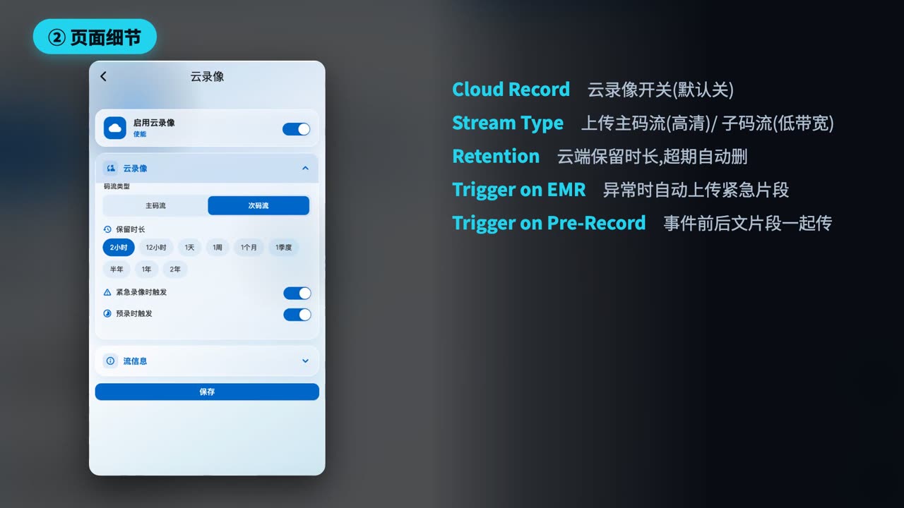 云端录像设置